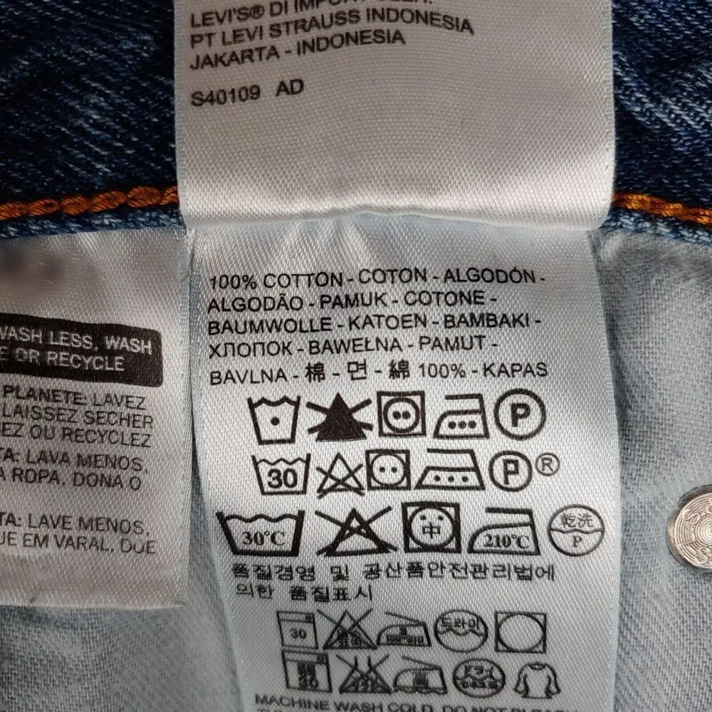 Levis 550 Jeans Mens‎ 38x34* Relaxed Fit Denim Blue Dark Wash Faded (36x32)